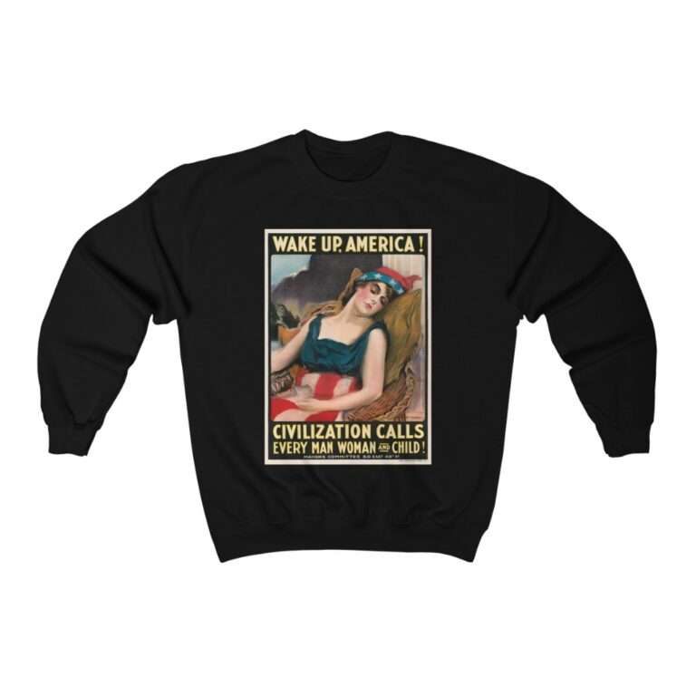 Wake Up America by James Montgomery Flagg - Sweatshirt - Image 3