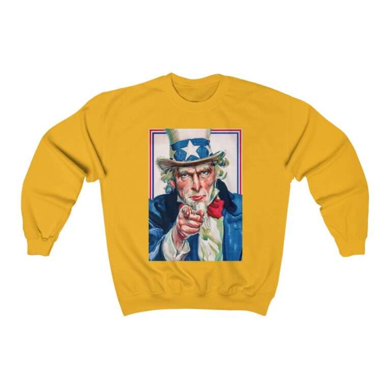 Uncle Sam I Want You Poster Art - Sweatshirt - Image 3