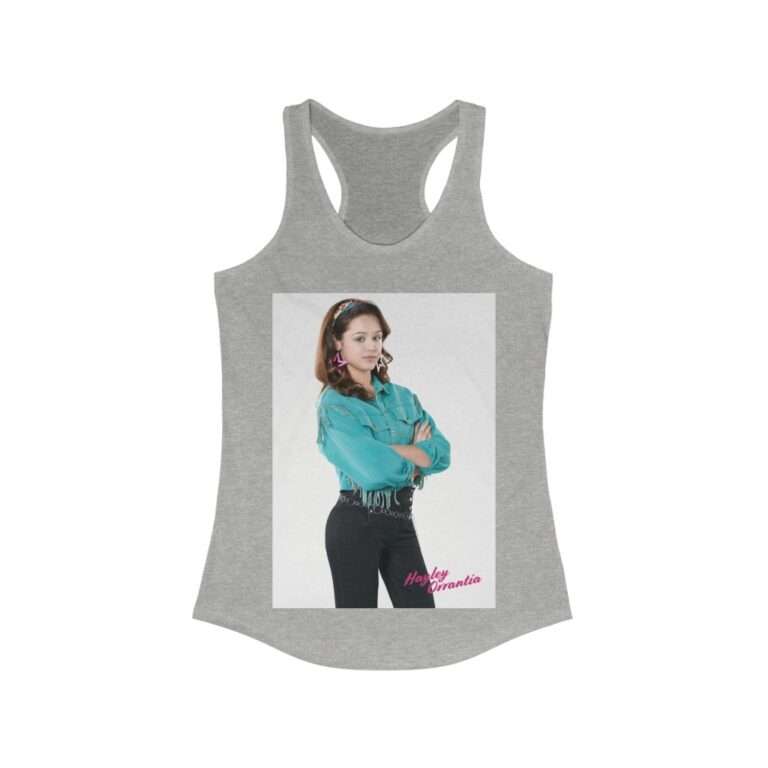 The Goldbergs Hayley Orrantia in Green Fringe Jacket - Women's Racerback Tank - Image 4