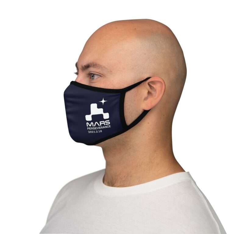 Navy-blue NASA face mask for Mars 2020 Perseverance