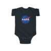 Classic NASA infant bodysuit fine jersey - black