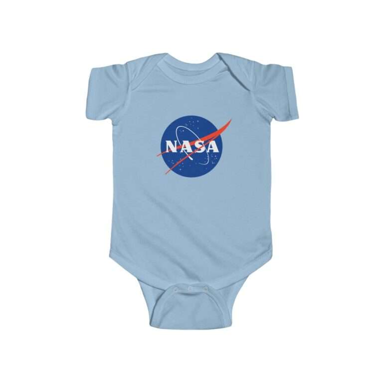 Classic NASA infant bodysuit fine jersey - baby blue