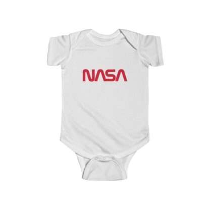 NASA infant bodysuit fine jersey - white with red logo