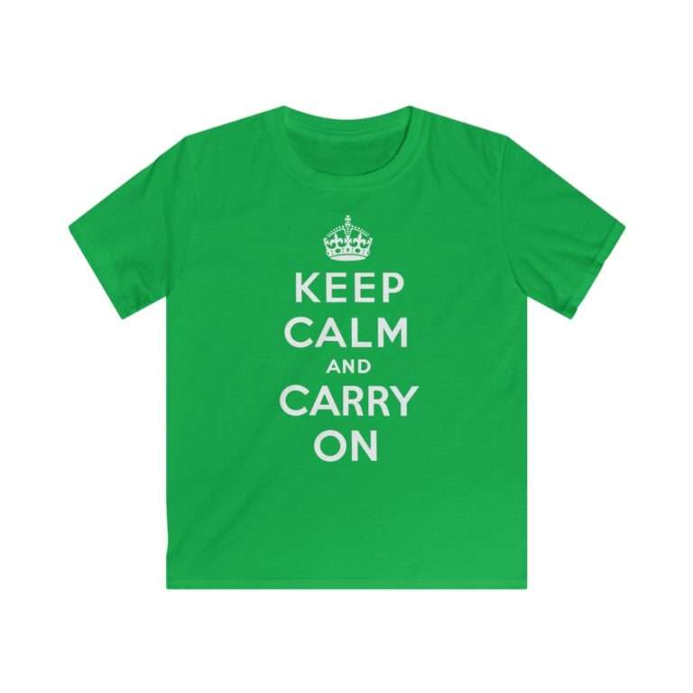 Keep Calm and Carry On - Kids Cotton T-Shirt - Image 7