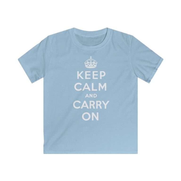 Keep Calm and Carry On - Kids Cotton T-Shirt - Image 8