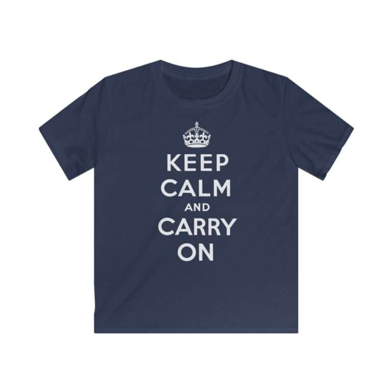 Keep Calm and Carry On - Kids Cotton T-Shirt - Image 9