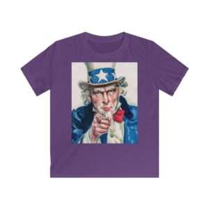Uncle Sam I Want You Poster Art, Kids Cotton T-Shirt