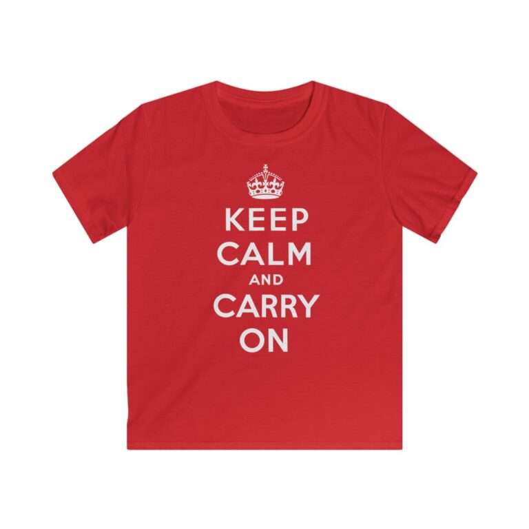 Keep Calm and Carry On - Kids Cotton T-Shirt