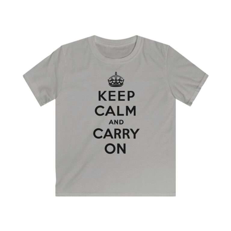 Keep Calm and Carry On - Kids Cotton T-Shirt - Image 4