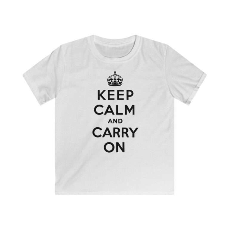 Keep Calm and Carry On - Kids Cotton T-Shirt - Image 2