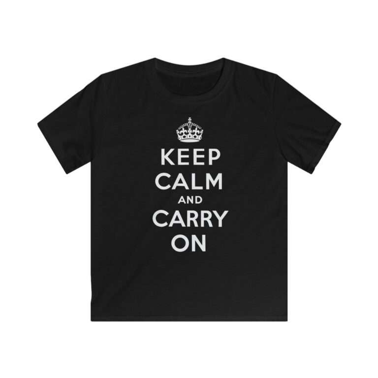 Keep Calm and Carry On - Kids Cotton T-Shirt - Image 3