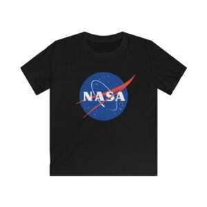 Black NASA classic kids t-shirt - front