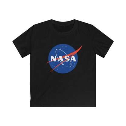 Black NASA classic kids t-shirt - front