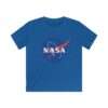 Blue NASA classic kids t-shirt - front