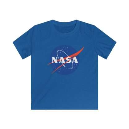 Blue NASA classic kids t-shirt - front