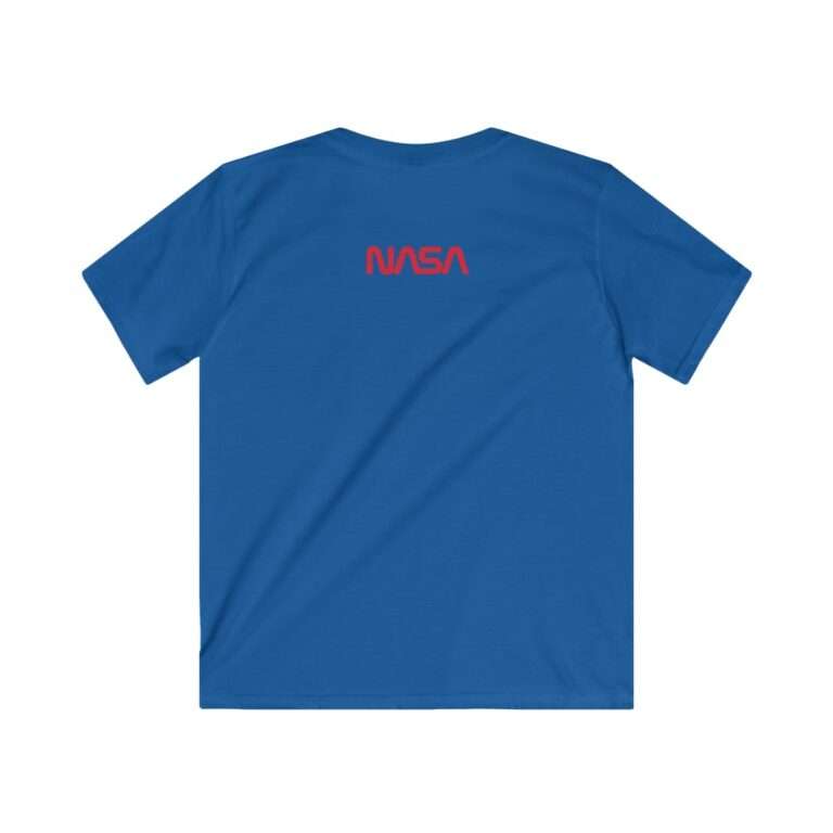 Blue NASA classic kids t-shirt - front