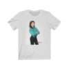 The Goldbergs Hayley Orrantia in Green Fringe Jacket - Premium Unisex T-Shirt - Image 3