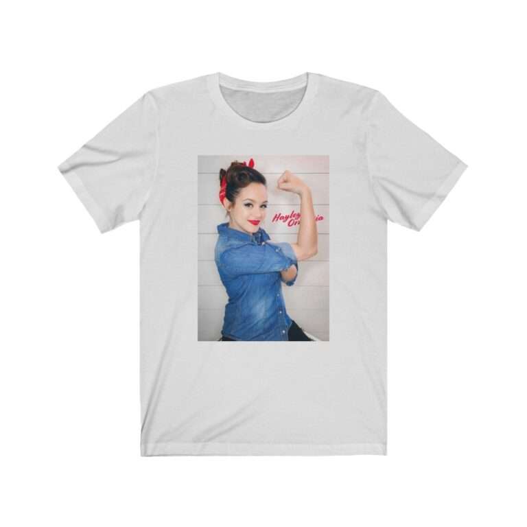 Actress Hayley Orrantia Women Power - Premium Unisex T-Shirt - Image 3