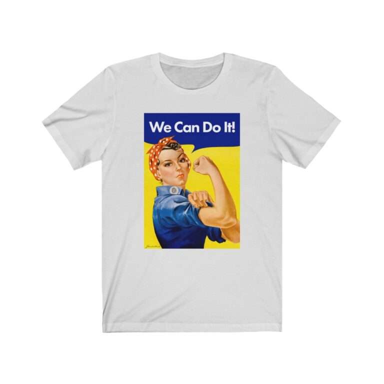 We Can Do it! WWII Poster Art - Premium Unisex T-Shirt - Image 3