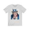 Uncle Sam I Want You Poster Art - Premium Unisex T-Shirt - Image 3