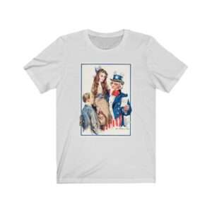 Uncle Sam Boys and Girls by James Montgomery Flagg - Premium Unisex T-Shirt