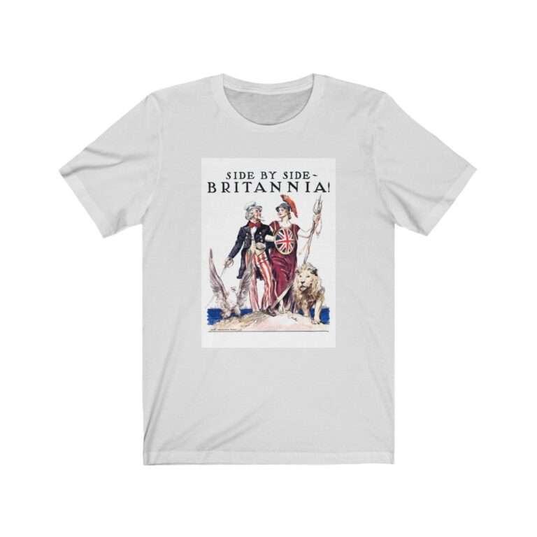 Uncle Sam Side by Side Britannia - James Montgomery Flagg - Premium Unisex T-Shirt