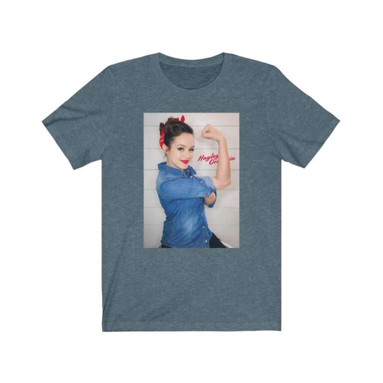 Actress Hayley Orrantia Women Power - Premium Unisex T-Shirt - Image 12