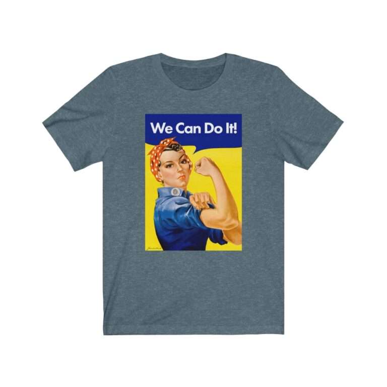 We Can Do it! WWII Poster Art - Premium Unisex T-Shirt - Image 11
