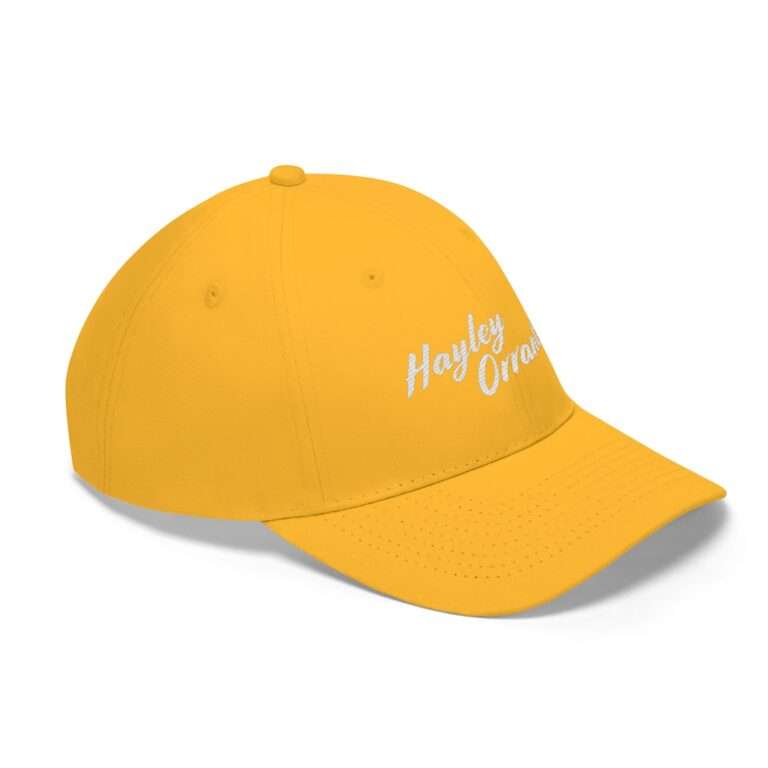 Hayley Orrantia Name Embroidered on Unisex Twill Hat - Image 16