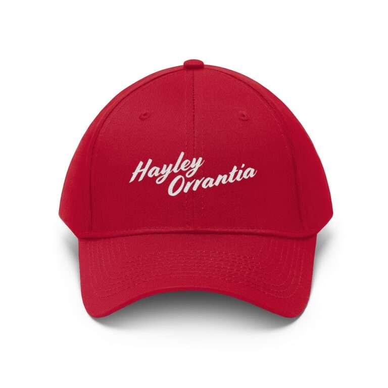 Hayley Orrantia Name Embroidered on Unisex Twill Hat - Image 44