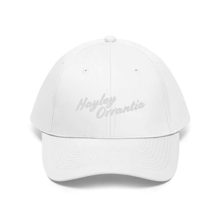 Hayley Orrantia Name Embroidered on Unisex Twill Hat - Image 6