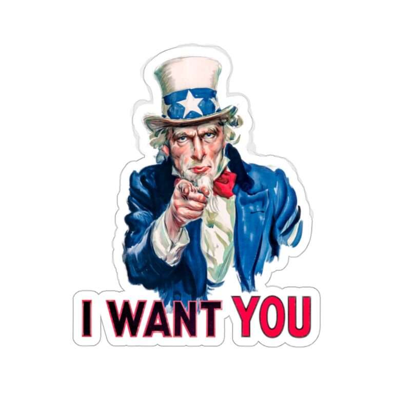 Die-Cut Sticker of I Want You Poster Art - Image 4