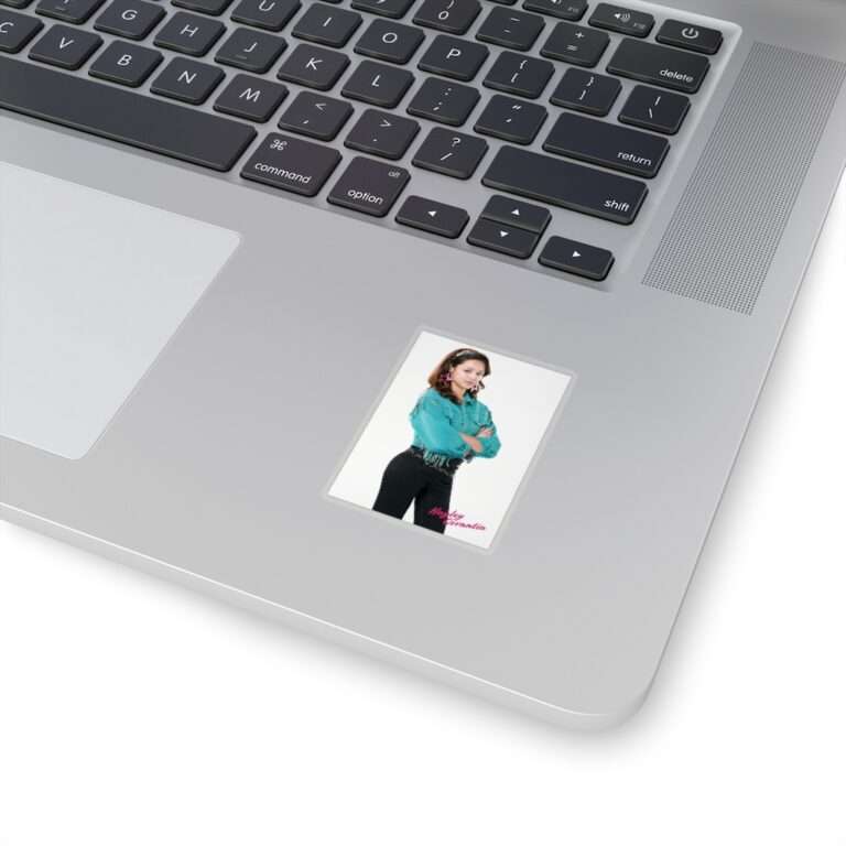 Die-Cut Sticker of The Goldbergs Hayley Orrantia in Green Fringe Jacket - Image 5
