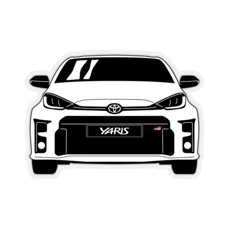 Die-Cut Sticker of Toyota GR Yaris Drawing - Image 4