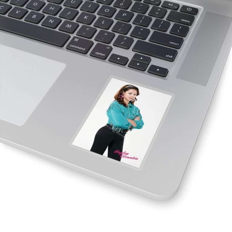 Die-Cut Sticker of The Goldbergs Hayley Orrantia in Green Fringe Jacket - Image 6