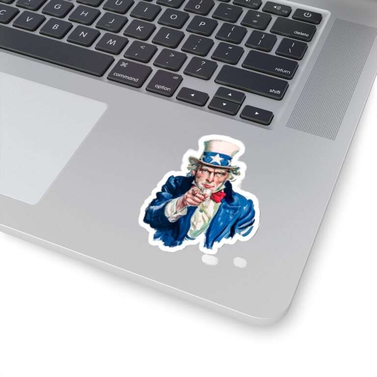Die-Cut Sticker of Uncle Sam I Want You Poster Art - Image 7