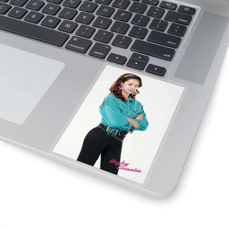 Die-Cut Sticker of The Goldbergs Hayley Orrantia in Green Fringe Jacket - Image 8