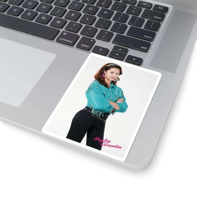 Die-Cut Sticker of The Goldbergs Hayley Orrantia in Green Fringe Jacket - Image 9