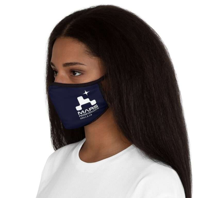 Navy-blue NASA face mask for Mars 2020 Perseverance