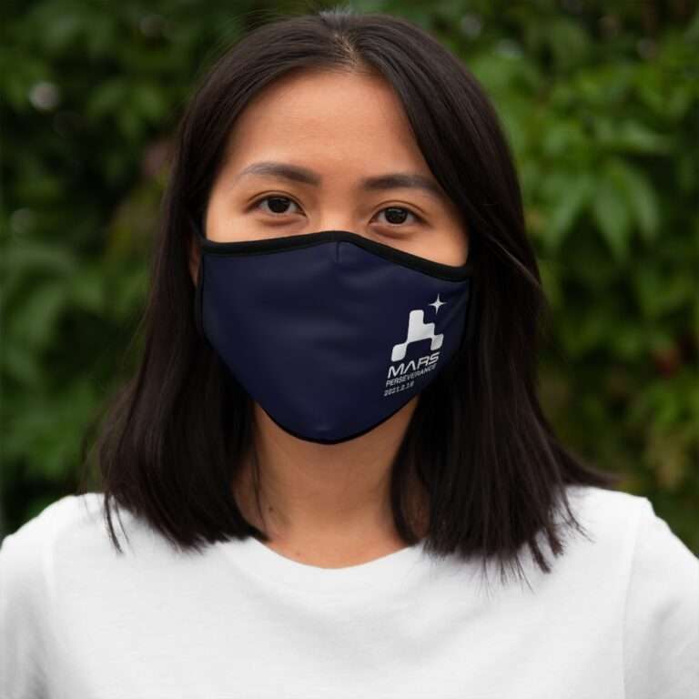 Navy-blue NASA face mask for Mars 2020 Perseverance