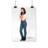 Actress Hayley Orrantia in White Jacket and Orange Top - Poster Print - Image 4