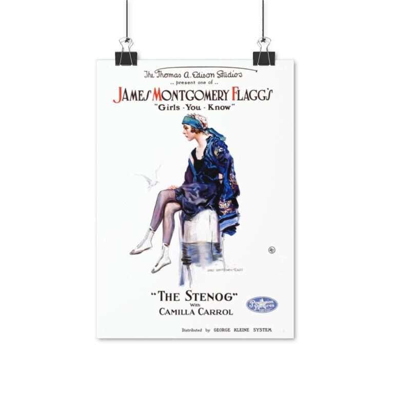 The Stenog by James Montgomery Flagg - Poster Print - Image 4