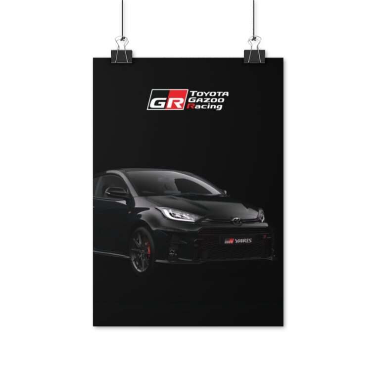 Black GR Yaris Toyota - Poster Print - Image 3