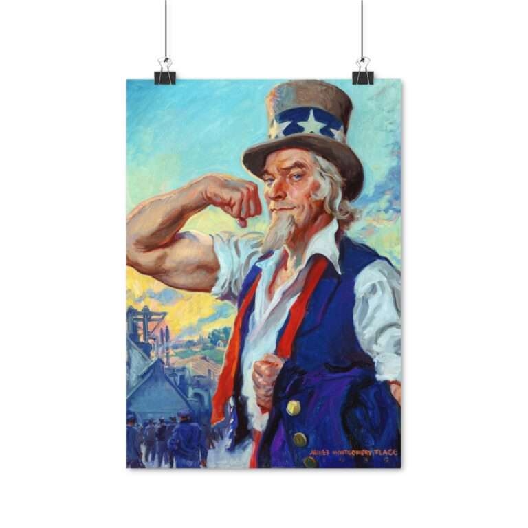 Uncle Sam Strong America by James Montgomery Flagg - Poster Print - Image 6