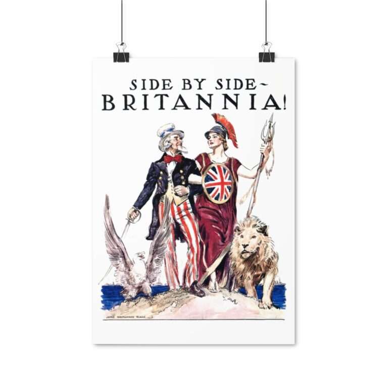 Uncle Sam Side by Side Britannia - James Montgomery Flagg - Poster Print - Image 6