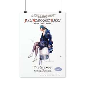 The Stenog by James Montgomery Flagg - Poster Print