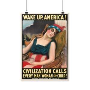 Wake Up America by James Montgomery Flagg - Poster Print