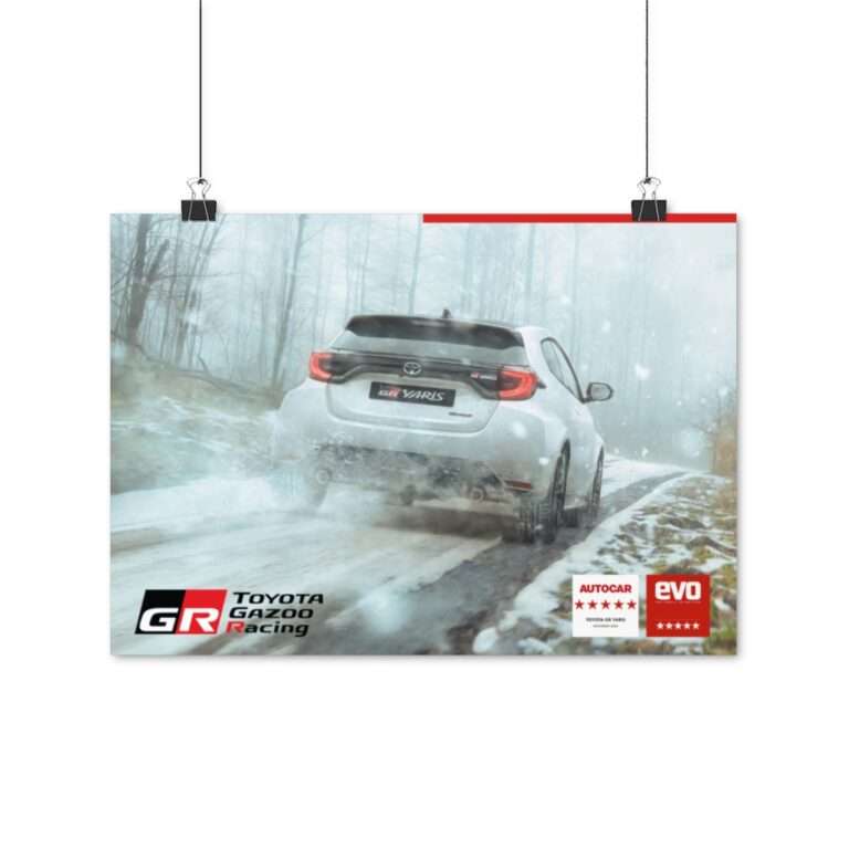 Winter Snow Toyota Gazoo Racing GR Yaris - Poster Print - Image 7