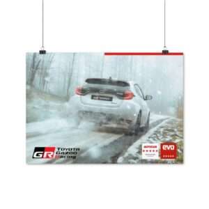 Winter Snow Toyota Gazoo Racing GR Yaris - Poster Print