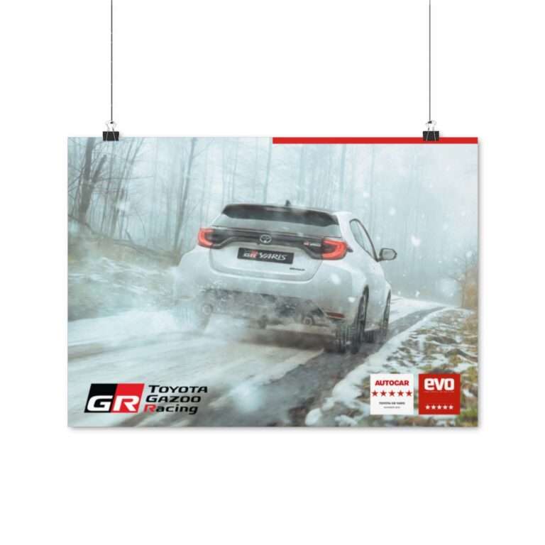 Winter Snow Toyota Gazoo Racing GR Yaris - Poster Print